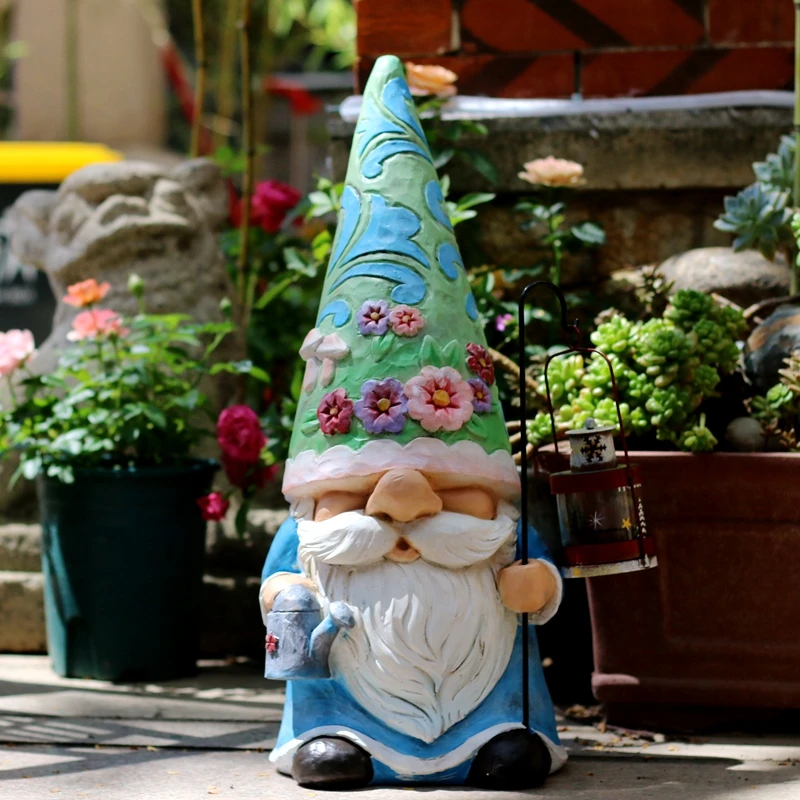 

Magic Wizard Incense Statue Vintage Garden Dwarf Ornament for Outdoor Fairy Tale Miniature Figurine for Photography Decoration