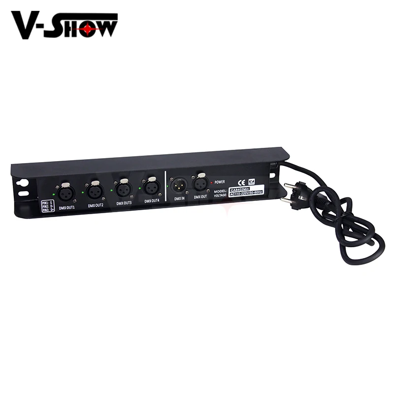 

Dmx controller 4 Port DMX Splitter 512x4 output for Dj Disco Control stage lighting