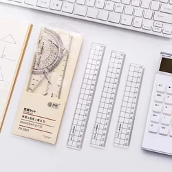 1 Stück transparente einfache Stil Kunststoff Lineal Gitter Lineal Studenten büro lernen Briefpapier Zeichnung Schul material