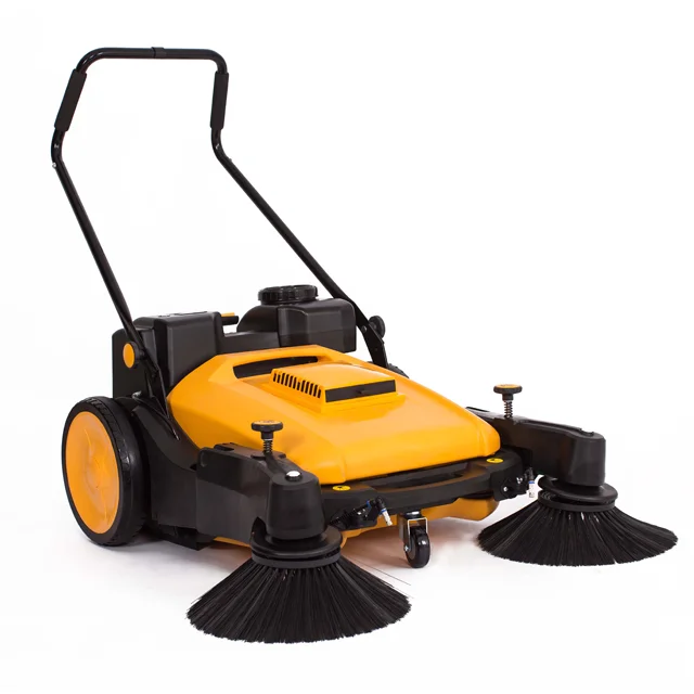 تعمل بالطاقة الكهربائية فرشاة ثلاثية المشي خلف الكلمة مكنسة اليد دفع آلة الغسيل النظيفة للصرف الصحي مقاعد البدلاء هاكو