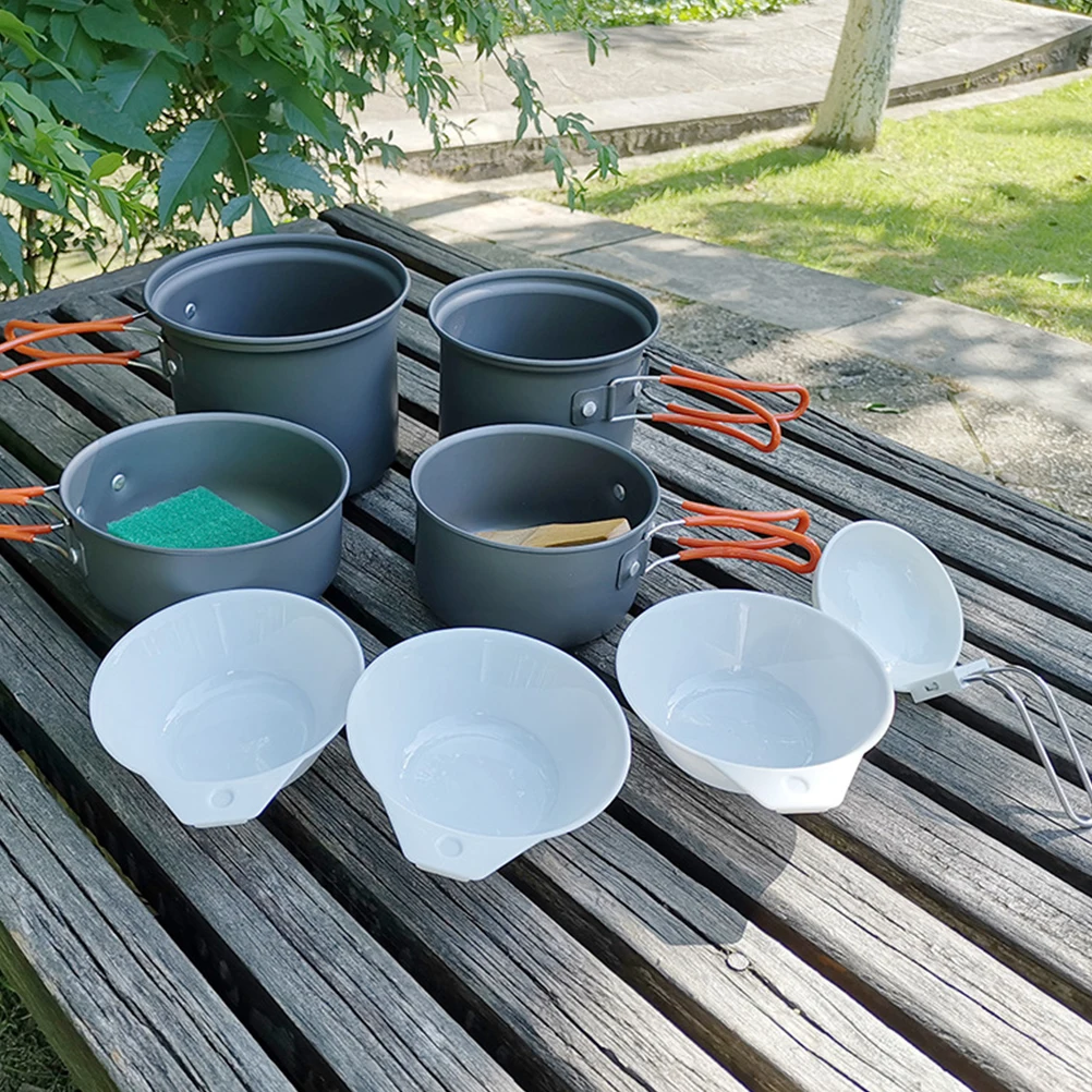 

7pcs Camping Bowl Set Portable Cutlery Outdoor Tableware Camping Supplies Lightweight Durable Easy Clean For Hiking Picnic