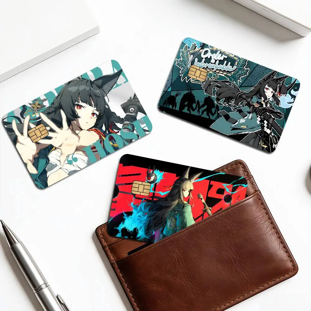 Anime Girl Hoshimi Miyabi Anime Young Creidt Card Debit Card Sticker Film Case Front Tape for Small Big Chip No Chip