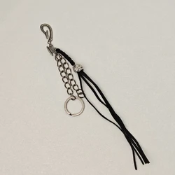 Fashion Keychain For Men Motorcycle Leather Tassels Skull Waist Pendant Vintage Accessories Jewelry