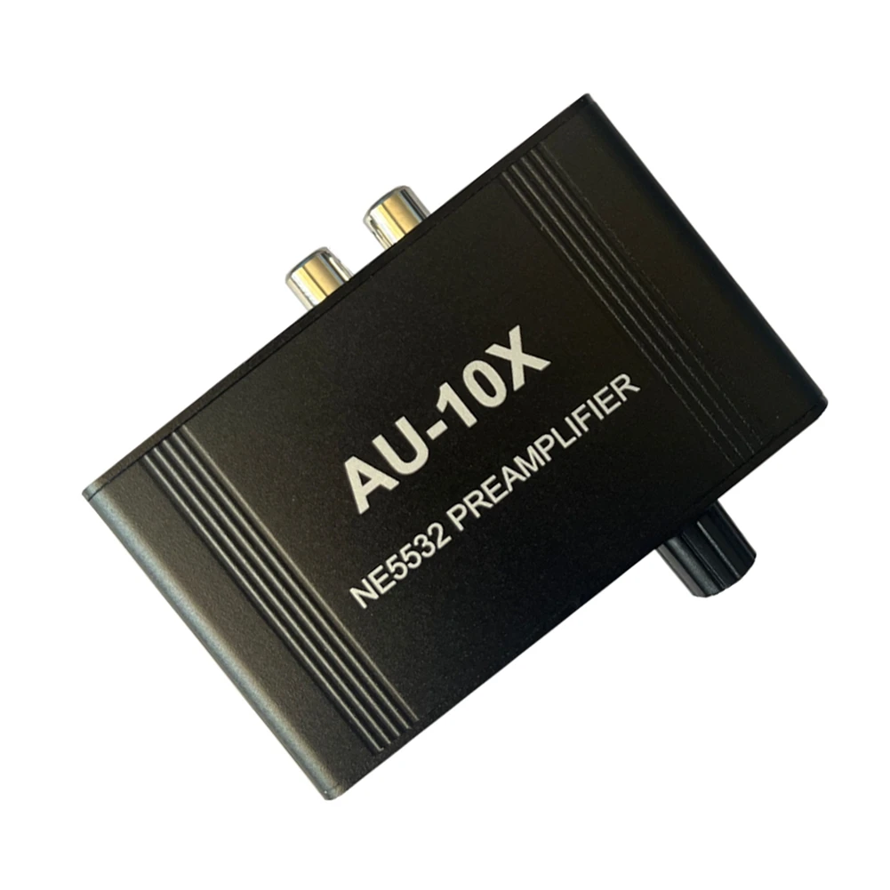 AU-10X NE5532 Stereo Audio Signal -Amplifier Amp Headphone Amplifier Board Gain 20Db RCA 3.5MM Volume Control EU Plug