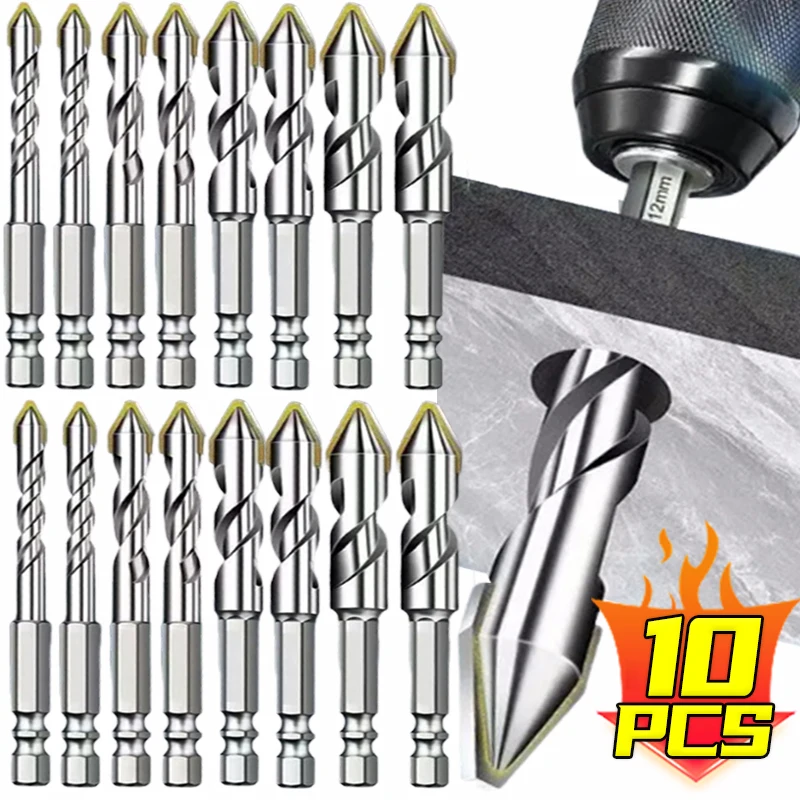 多機能ドリルビット 4 ブレード鋸歯偏心ドリルビットタイル掘削コンクリート特殊インパクトドリル拡張クロスビット