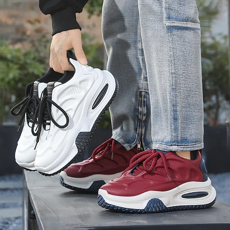 

Корейская версия спортивной повседневной обуви, нескользящая обувь на толстой подошве, увеличивающая рост, новинка весны и осени 2021, новинка