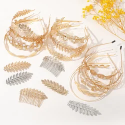 1 Amazon European and American headdress court style butterfly leaf metal alloy headband Hair headband