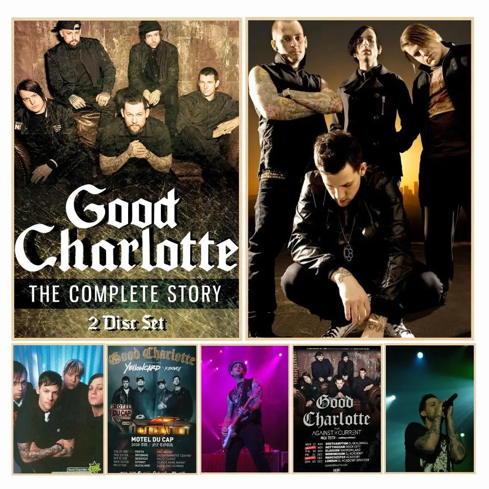 band G-Good Charlotte-E Poster Decorative Wall Art Sticker for Cafe Office Bedroom and Living Room