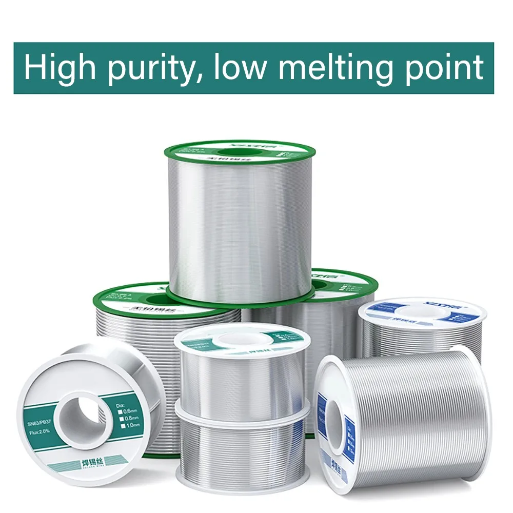 سلك لحام عالي النقاء بنسبة 63% يحتوي على سلك قصدير من الصنوبري الأساسي، لحام منزلي غير نظيف وصديق للبيئة