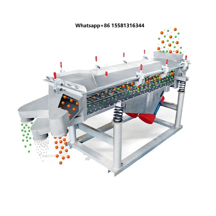 Stainless Steel Linear Oscillating Screen Vibrating Separation Screening Sifter Vibratory Sorting Sieve Vibro Machine