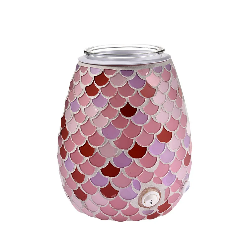 Fish Beauty Mosaic Glass Electric Aromatherapy Lamp Aromatherapy Machine Candle Home Cafe Expander