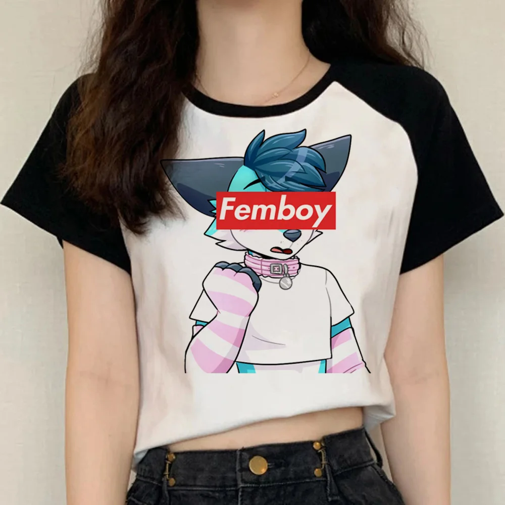 Femboy Tee women comic funny summer top girl 2000s comic graphic clothes