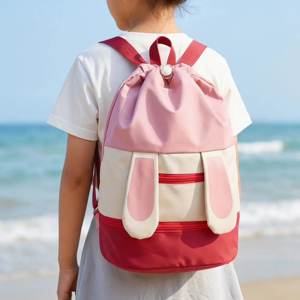 Waterproof Children Swimming Backpack Large Capacity Wear-Resistant Beach Backpack Lightweight Dry Wet Separation