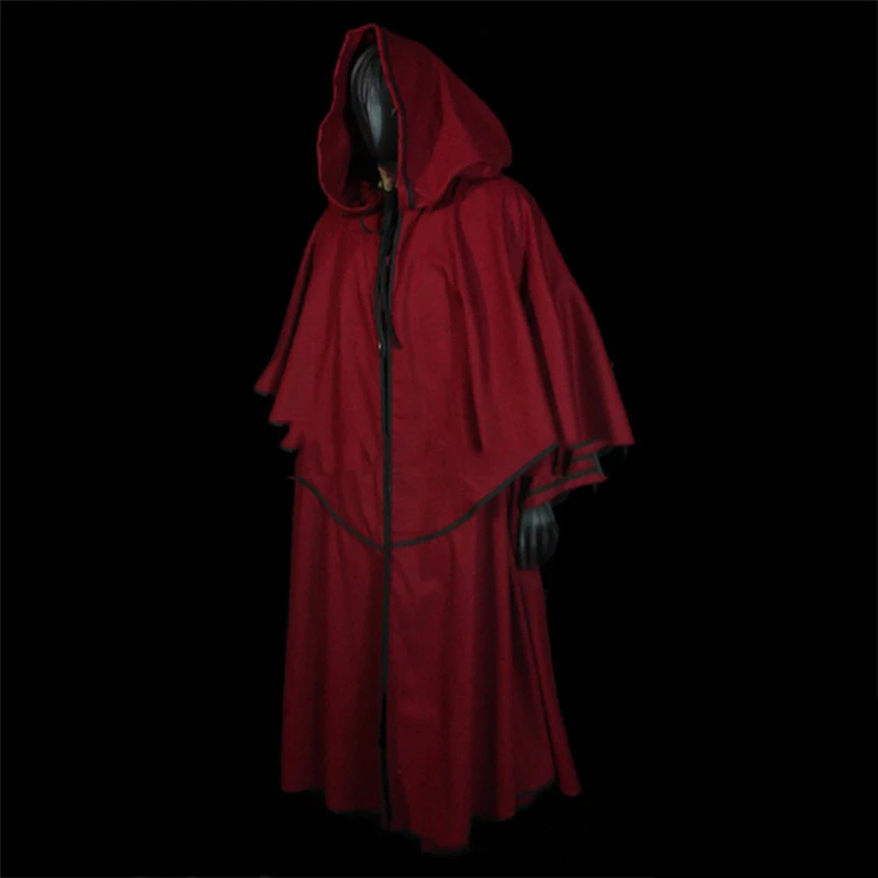 Wizard Cosplay Halloween Costumes For Women Men Adults Medieval Witch Friar Robe Priest Costume Ancient Clothing Christian Suit