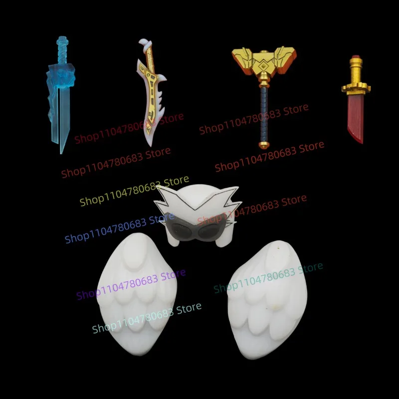 

MOC Building Block Minifigure Accessories White Wings Helmet Hammer Assembly Model Ornament Anime TV Character Toy Holiday Gift