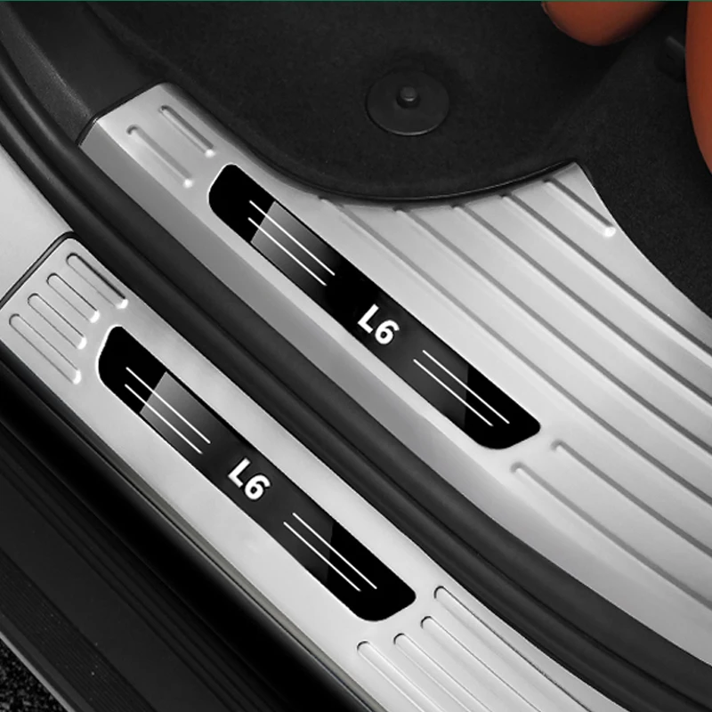 Car Styling Door Sill Strip For Li Lixiang L6 2024 Stainless Steel Scuff Plate Peda Pedal Cover Stickers Auto Accessories