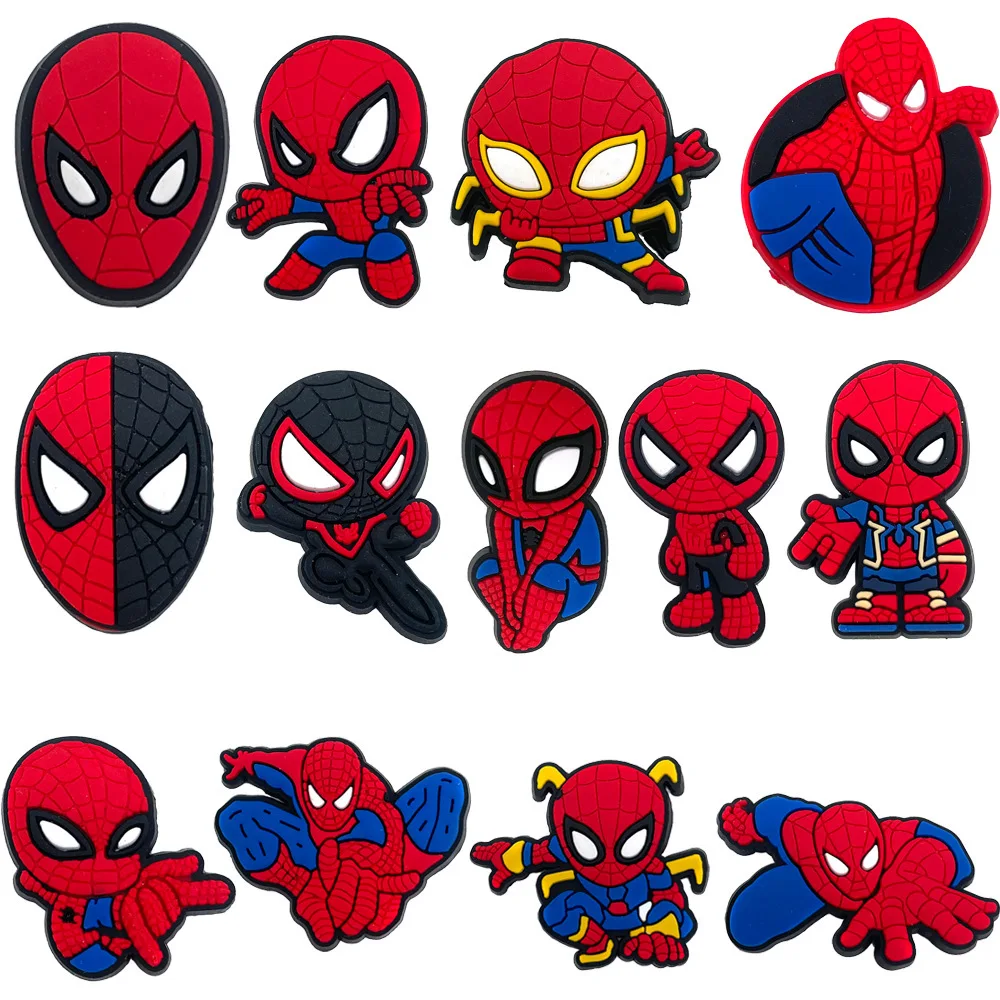 Mesuca Superhero Cartoon Shoe Charms PVC Removable Clog Shoe Decorations Hero Character DIY Sandals Ornament Accessories