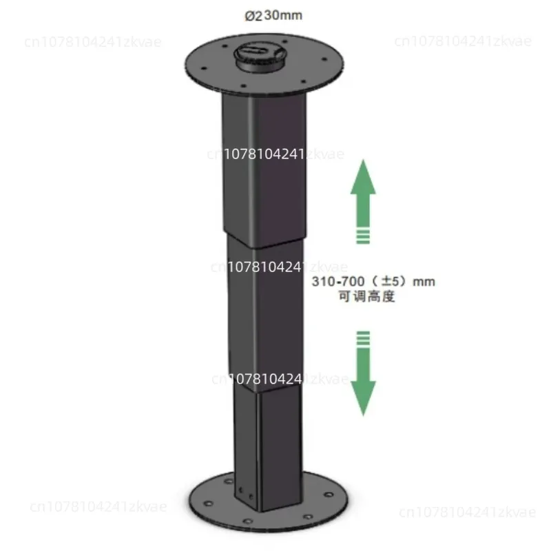 Camper table legs with pneumatic lift and four-way adjustable function 35-73cm one-button height lift