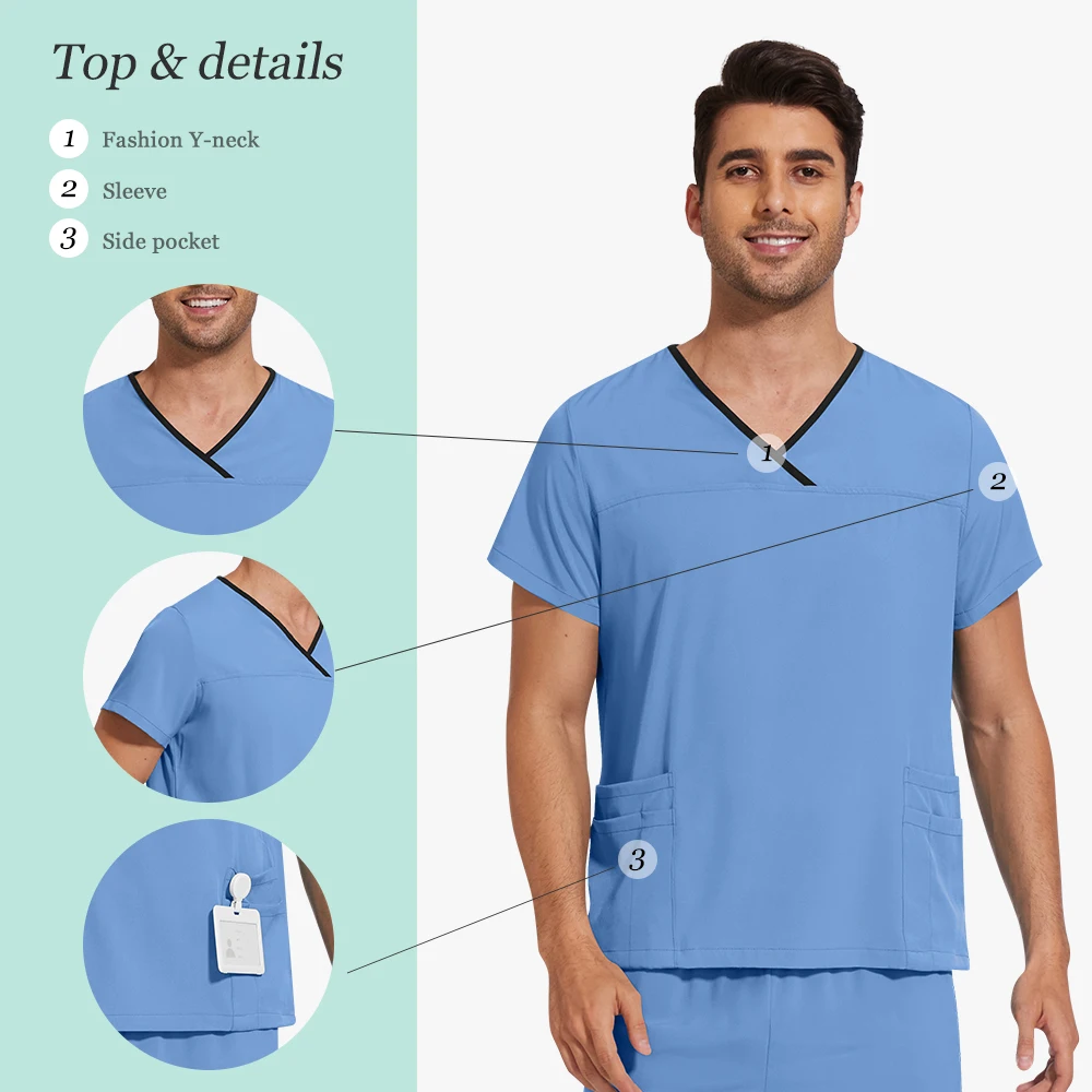 Vêtements de travail pour médecins, blouse d'infirmière légère, uniformes chirurgicaux, ensemble de soins infirmiers médicaux pour femmes, gommage médical de haute qualité pour hommes et hôpitaux
