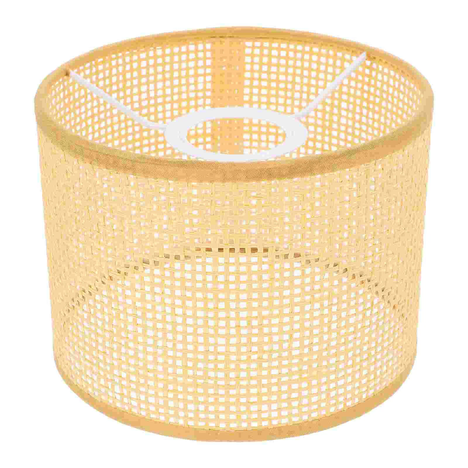 

Table Lamp Replacement Rattan Lampshade Basket Hand Woven Khaki Accessories