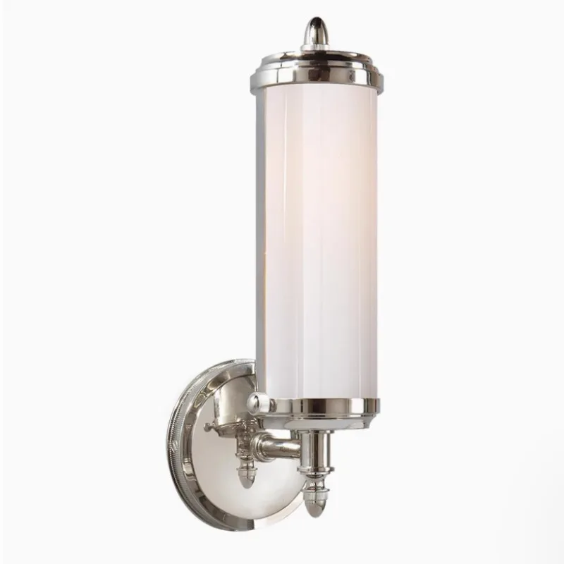 

Минималистичные настенные светильники в американском стиле для гостиной, столовой, спальни, кабинета, ванной комнаты, акриловые светодиодные бра, зеркальные фары, светильники