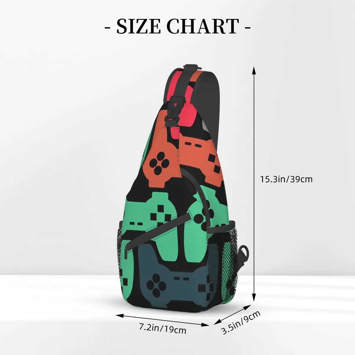 Game Controller Crossbody Bag Sports Gamepads Everywhere Chest Bag Unisex Women Man Fashion Shoulder Backpacks Travel