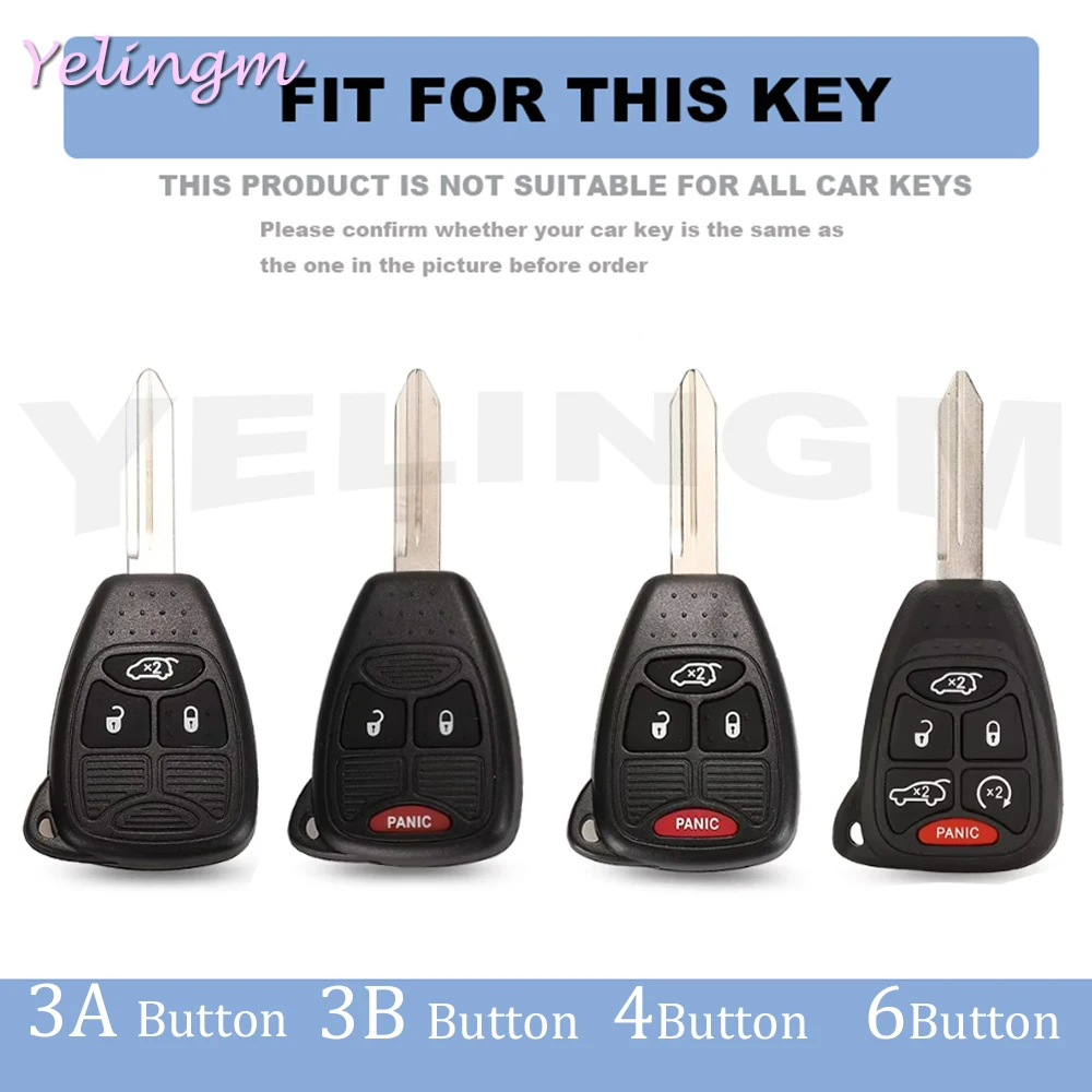 Car Key Case Cover Soft TPU Shell Fob Holder For Jeep Wrangler Compass Patriot Liberty Chrysler 300 PT Dodge JCUV Caliber Nitro