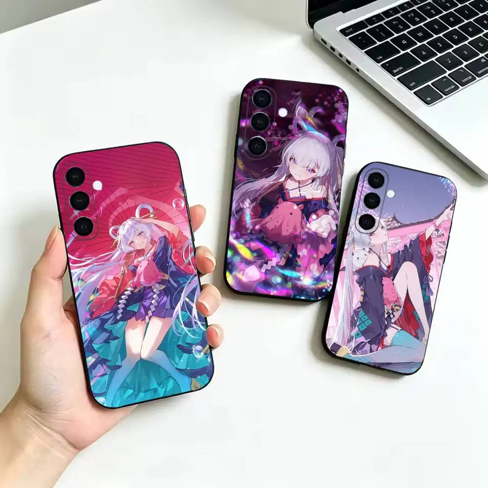Cosmic Princess Kaguya Soft Black Cover, Fit for Samsung Galaxy A02S,A12,A22,A32,A42,A52,A21S,A31,A41,A51,A71,A72,A73,A30S