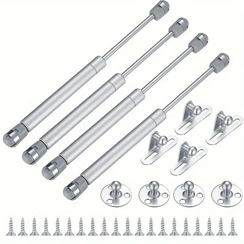 Hydraulic Gas Strut Support Rod, Free Stop Lift Up Pneumatic Stay Hinge Connector for Cabinet Door Bed Storage Lid Support