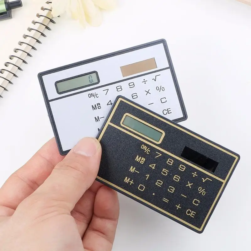 Portable Scientific Calculator Bank Card Handheld Calculator Mini Wallet Calculators Mathematics