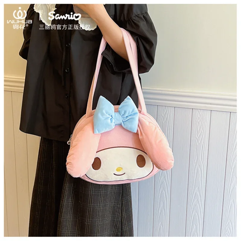 Sanrio New Melody Cartoon Tote Śliczna i lekka torba rekreacyjna na jedno ramię o dużej pojemności