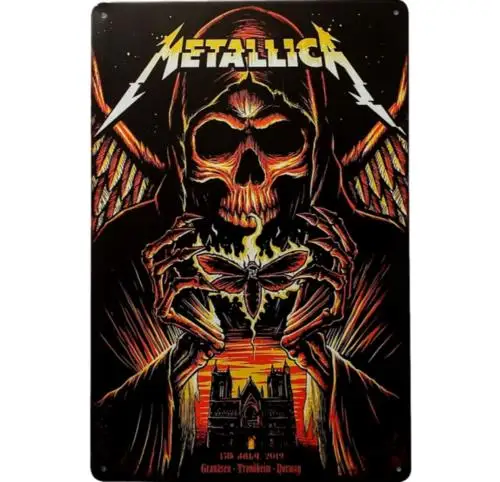Vintage Metal Sign 90s Rock & Roll Retro Concert Poster Reprint 12x8