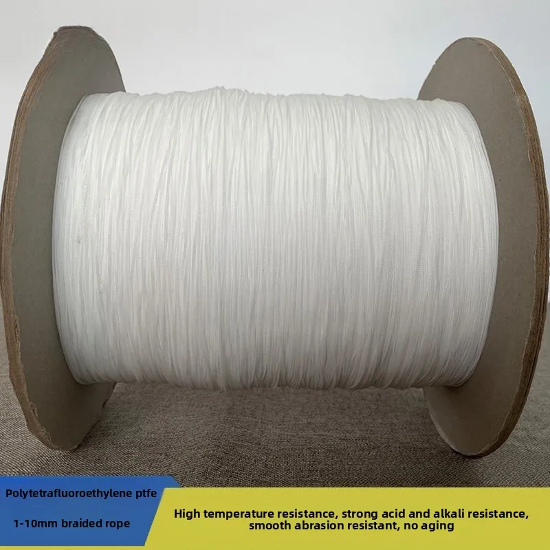 PTFE Rope, Polytetrafluoroethylene, High‑Low Temp Resistant, Acid‑Alkali Resistant Wear‑Resistant Non‑Aging