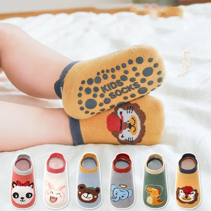 Children Baby Girls Boys School Cotton Ankle Socks Home Trampoline Short Socks Kids Toddler Cute Floor Sport Non-slip Socks