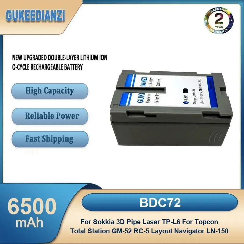 Battery For Sokkia 3D Pipe Laser TP-L6 Topcon Total Station GM-52 RC-5 Layout Navigator LN-150 SET030R 130R 2100 22D