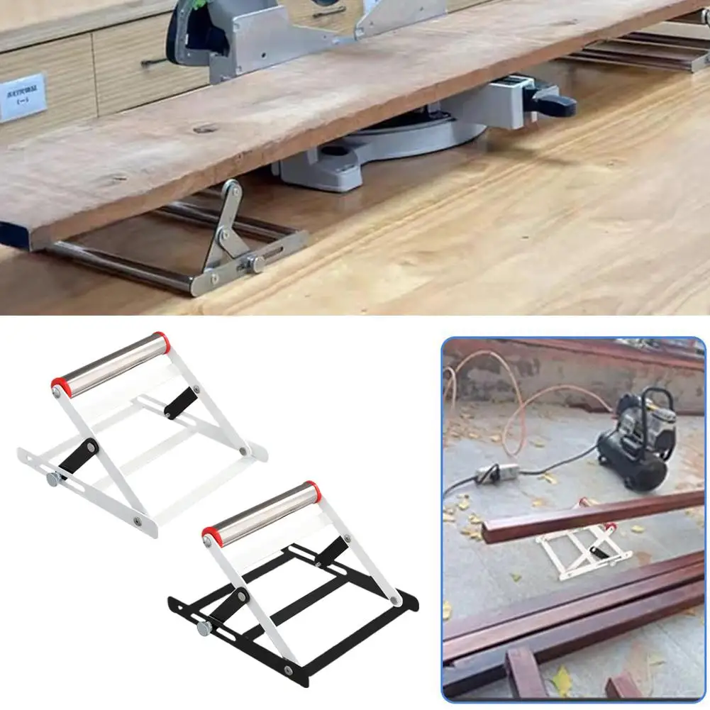 1/2pcs Cutting Machine Support Frame Adjustable Lifting Roller Stand Power Tools Bracket Stainless Steel Lift Workbench Frame