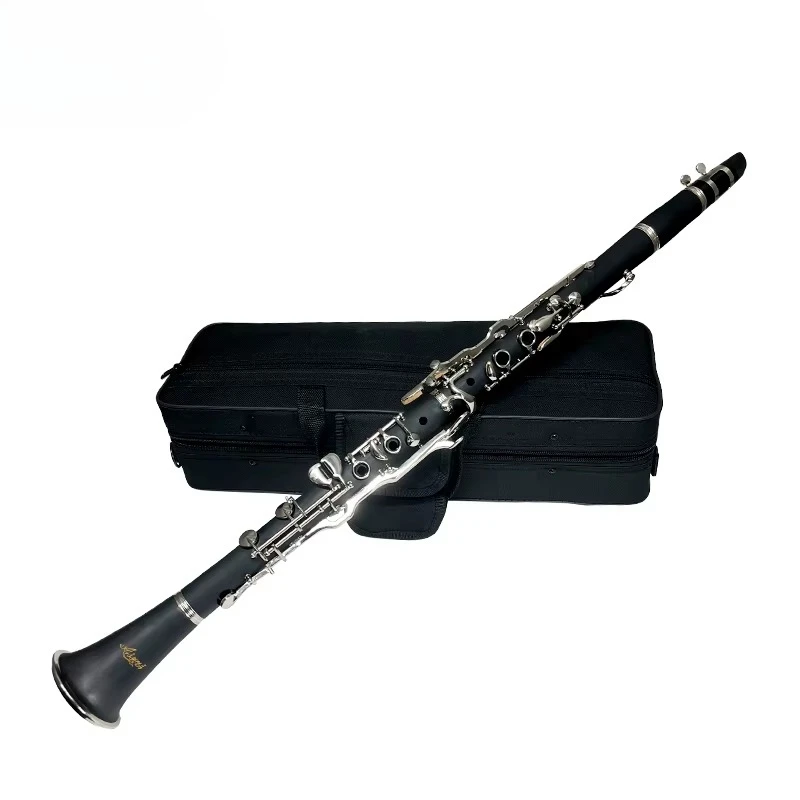 

Wholesale Factory Price Black Bakelite Germany Turkey Clarinet Custom Logo18 Keys G Tone Professional Woodwind Music Instrument