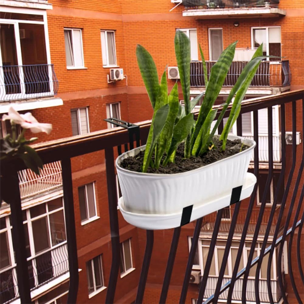 2pcs/set Adjustable Detachable Planter Box Brackets Hanging Window Flower Pot Bracket Suitable for Fences Window Sills Gardens