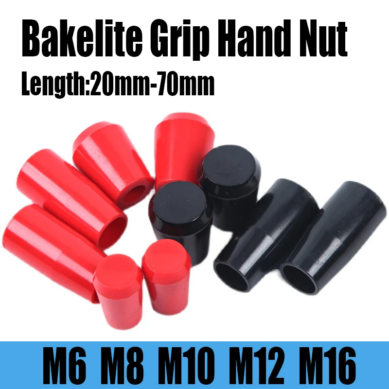 

2PCS M6 M8 M10 M12 M16 Bakelite Grip Hand Nut 20mm-70mm Machine Tool Replacement Bakelite Hand Lever Knob Threaded Nut Hand Knob