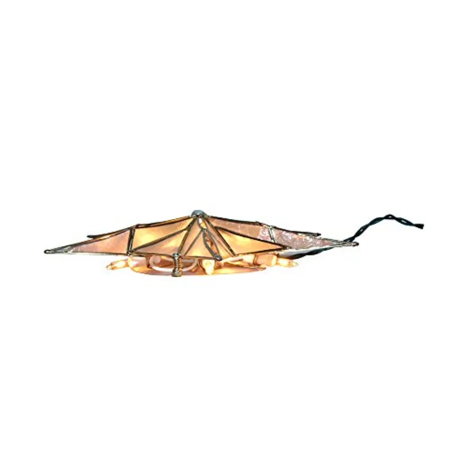 ของตกแต่งต้นคริสต์มาสแบบดาวประดับมุก 10 ดวง 12 จุด พร้อมจี้ประดับตรงกลาง สำหรับตกแต่งบ้านในช่วงเทศกาลและต้นคริสต์มาสในร่ม สีทองและสีขาว