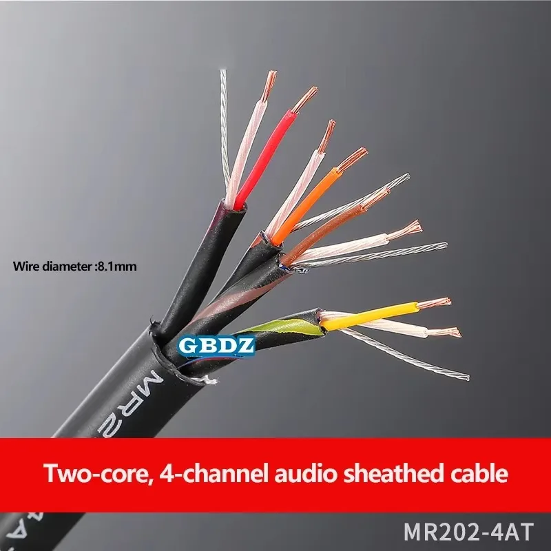 CANARE MR202-2AT 2-Channel Shielded Audio Cable, Aluminum Foil Shield, 1 Meter