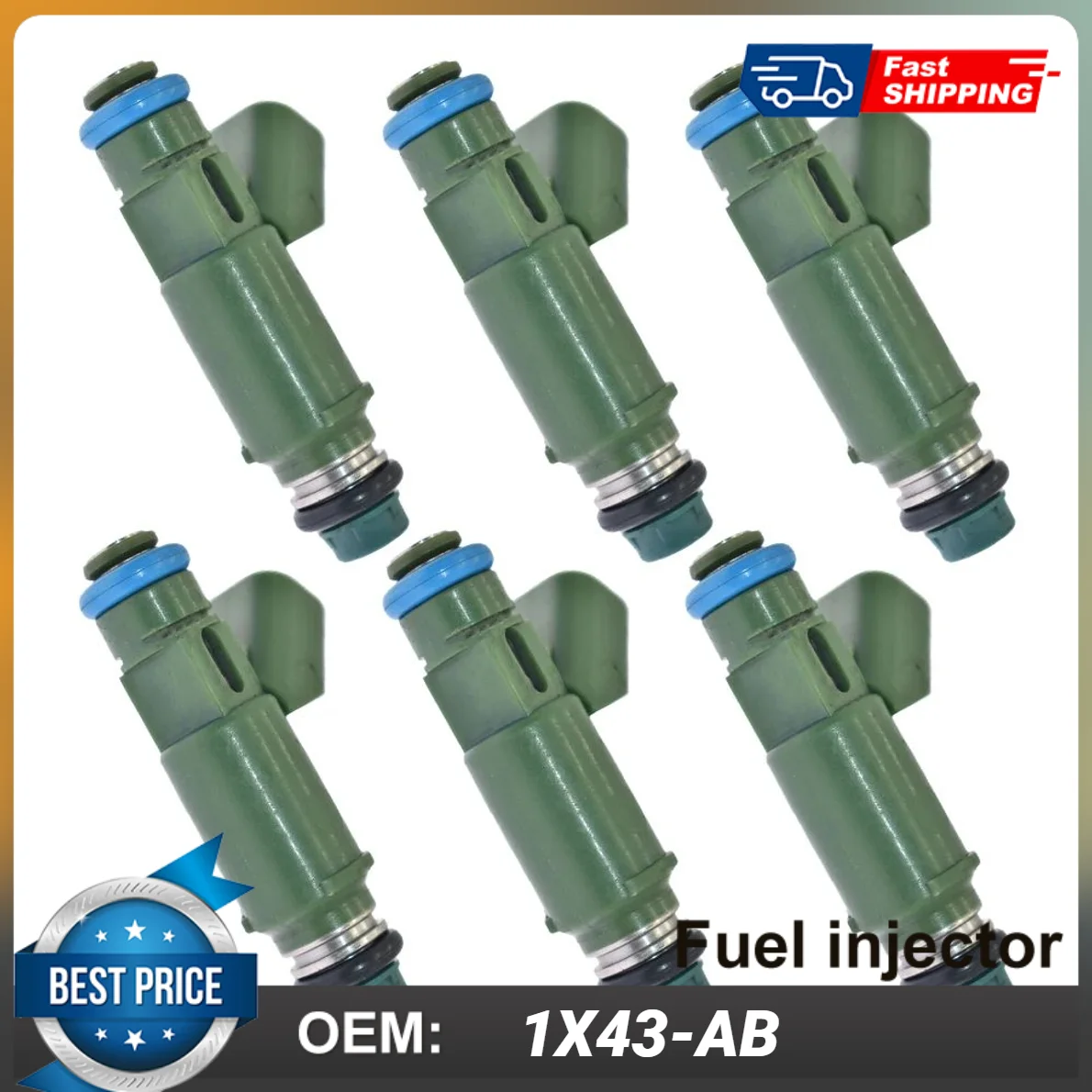 

6PCS Fuel Injector 1X43-AB 1X43AB For Jaguar X-Type 2.5L 3.0L V6