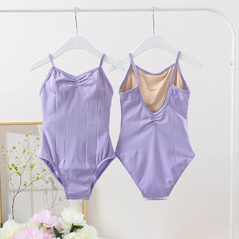 Moda sênior magro respirável novas roupas de prática de dança das crianças verão estilingue exame nível forma ballet alta elástica algodão