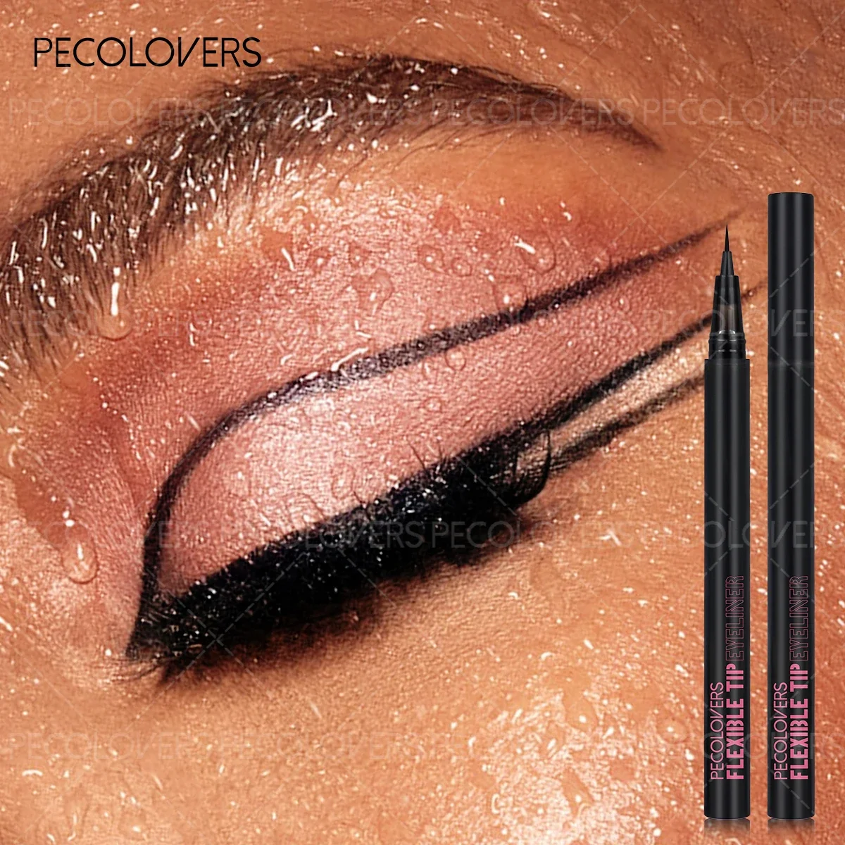 قطعة واحدة من محدد العيون السائل النحيف والناعم، قلم الحواجب، مقاوم للماء، سهل الاستخدام، خفيف الوزن