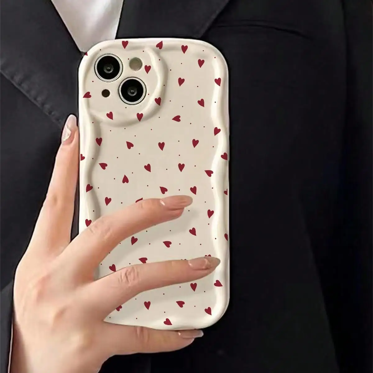 Love Heart Case for Xiaomi POCO X5 X3 Pro X4 NFC F3 F4 X4 GT M3 M4 Pro MI 11 Lite 5G NE 12T 12 Lite Soft TPU 3D Wavy Edge Cover