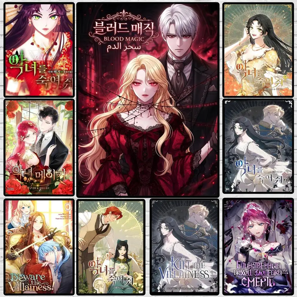 Manhwa-Kill the Villainess Poster High-definition  poster stickers, suitable for bedroom, living room, home decoration