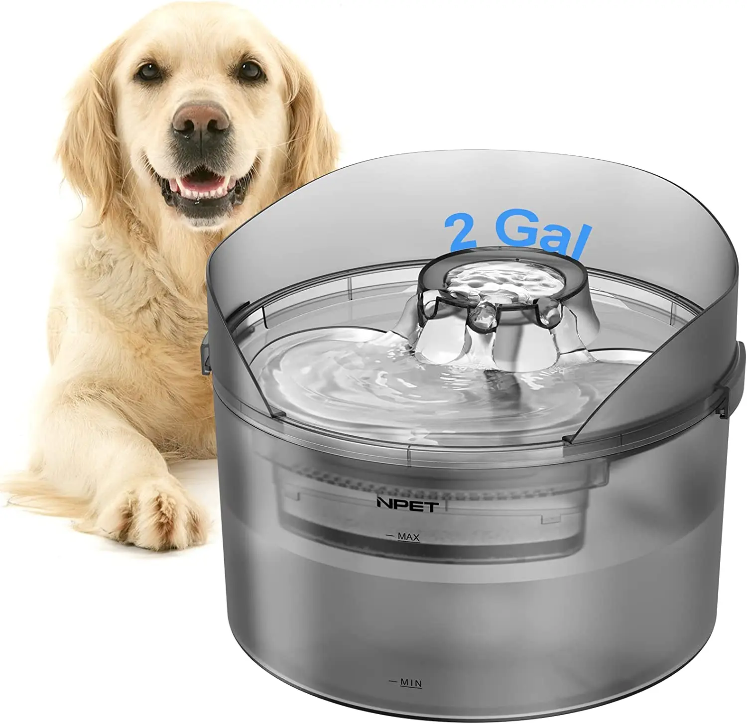 Npet Large Capacity 8L Pet Water Fountain For Dog Automatic Water Feeder With S…