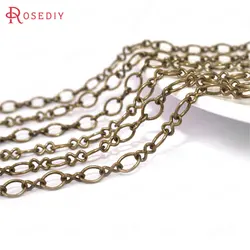 5 Meters width 3.5MM Copper Round Oval Link Figaro Chains Necklace Chains Diy Jewelry Findings Accessories Wholesale