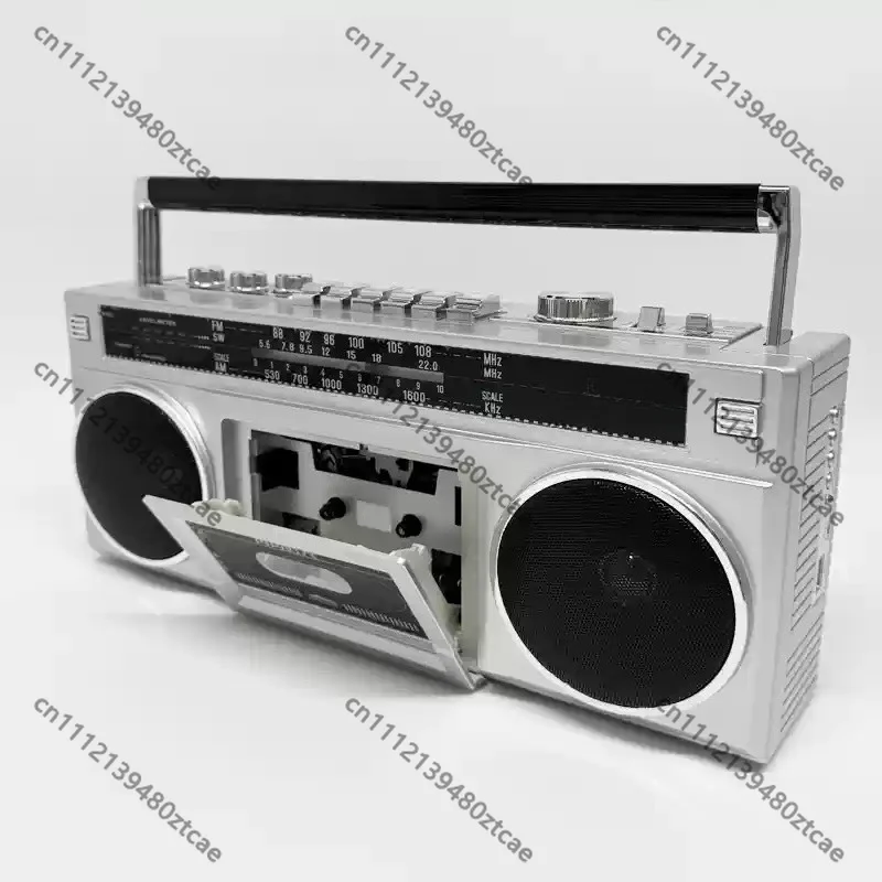 Vintage Cassette Recorder‑Player, 1980s Old‑Style Multi‑Function Radio Receiver, Dual‑Channel Tape Player