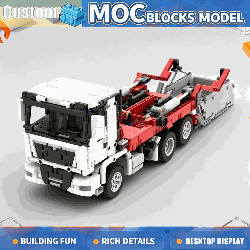 1290PCS Skip Loader Truck Scale 1:21 Building Blocks RC Construction Vehicle DIY Creative Assembly Technology Toy Popular Gift